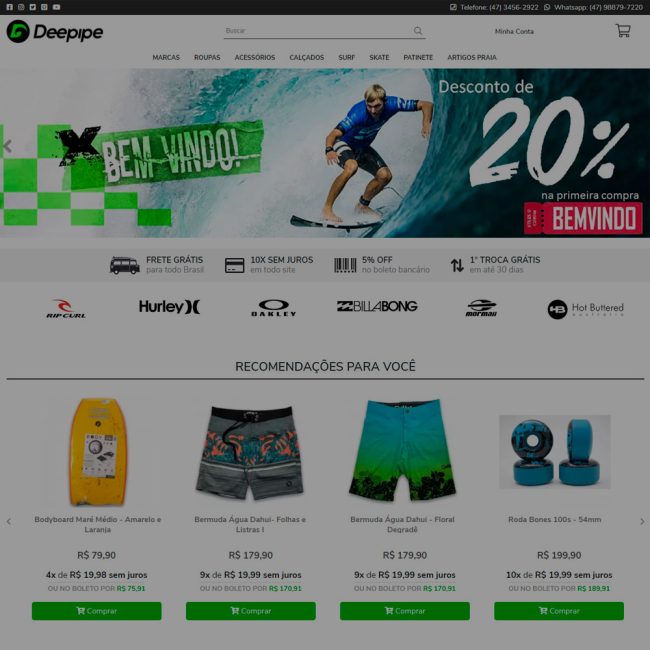 Marketing Digital e criação de lojas virtuais em Joinville, Jaraguá do Sul, Curitiba, Blumenau, Itajaí, Balneário Camboriú, Florianópolis e São Paulo